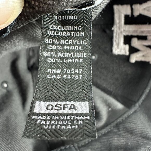 Texas A&M Black Cap w/White Beveled ATM Embroidered OLCP Strap Back 47 Brand Lid - Picture 10 of 11